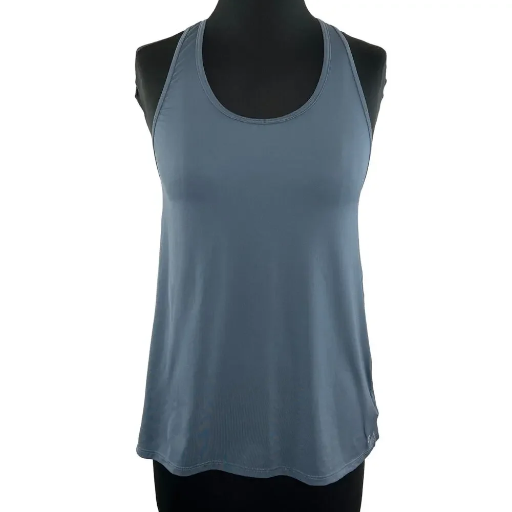 GAP Fit Blue Sleeveless Scoop Neck Tech Mesh Racer Back Tank Top Size S Small